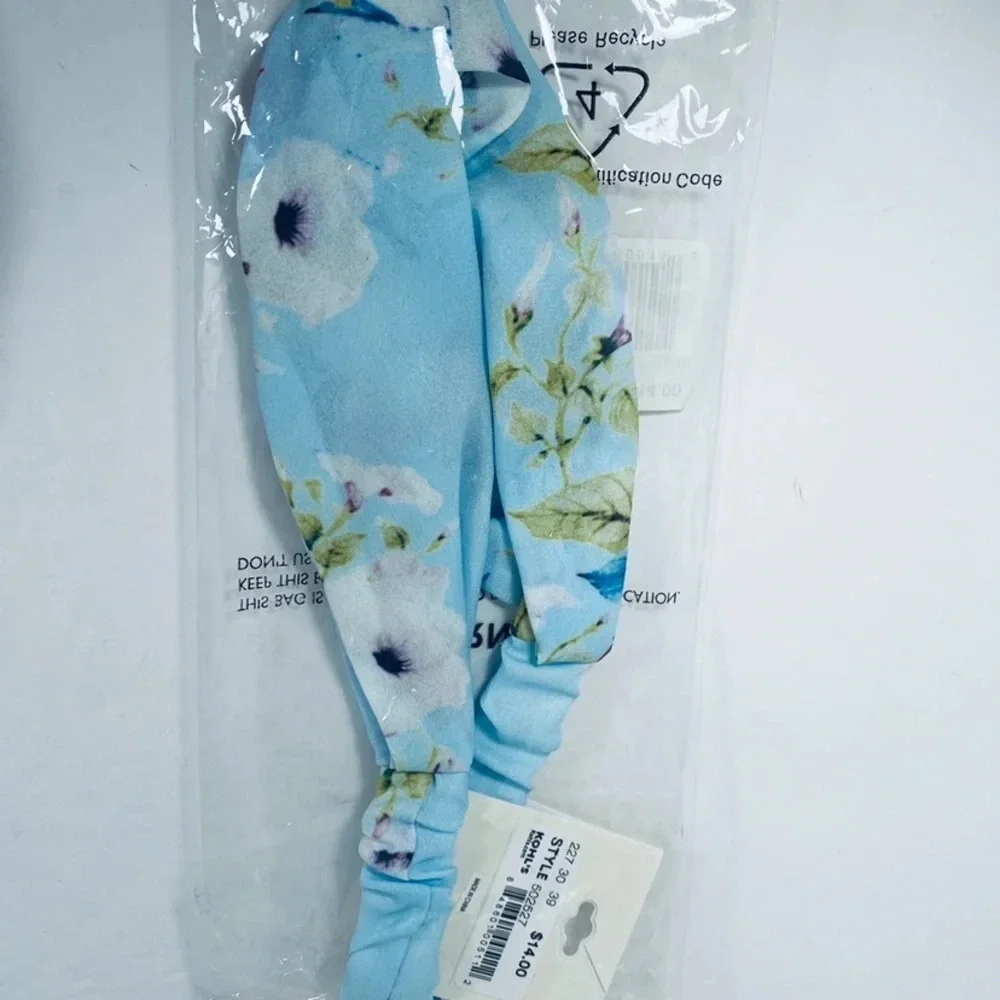 So Cloth Headbands Blue Floral Pattern